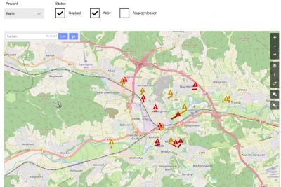 Modellhaftes digitales Straßenbaustellenmanagement für Bürgerinnen und Bürger, Bauträger und Rettungsdienste