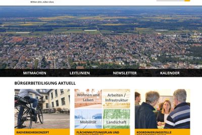 Screenshot von der Beteiligungsplattform griesheim-gestalten.de