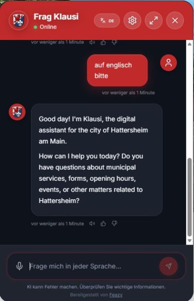 KI-Chatbot als intelligente Suche und mehrsprachige Unterstützung der Anwender