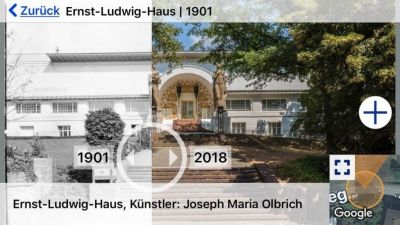 Darmstadt: Ernst-Ludwig-Haus in 1901 und in 2018
