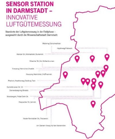 Standorte der Luftgütemessung