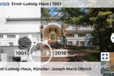 Darmstadt: Ernst-Ludwig-Haus in 1901 und in 2018